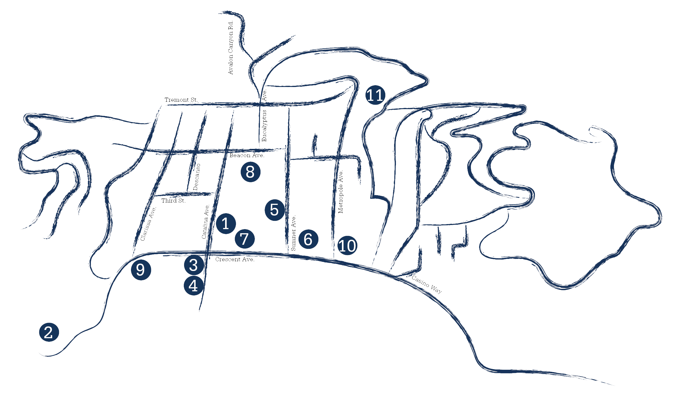Family Map 2025 A map of the family itinerary.